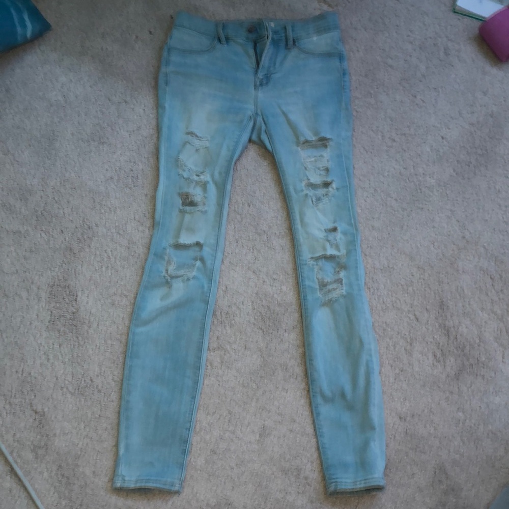 Light wash ripped jeans